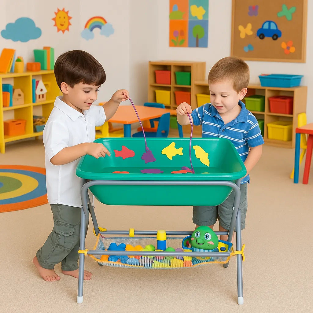Coloured Desktop Sand and Water Tray with Stand-Coloured Desktop Sand and Water Tray with Stand