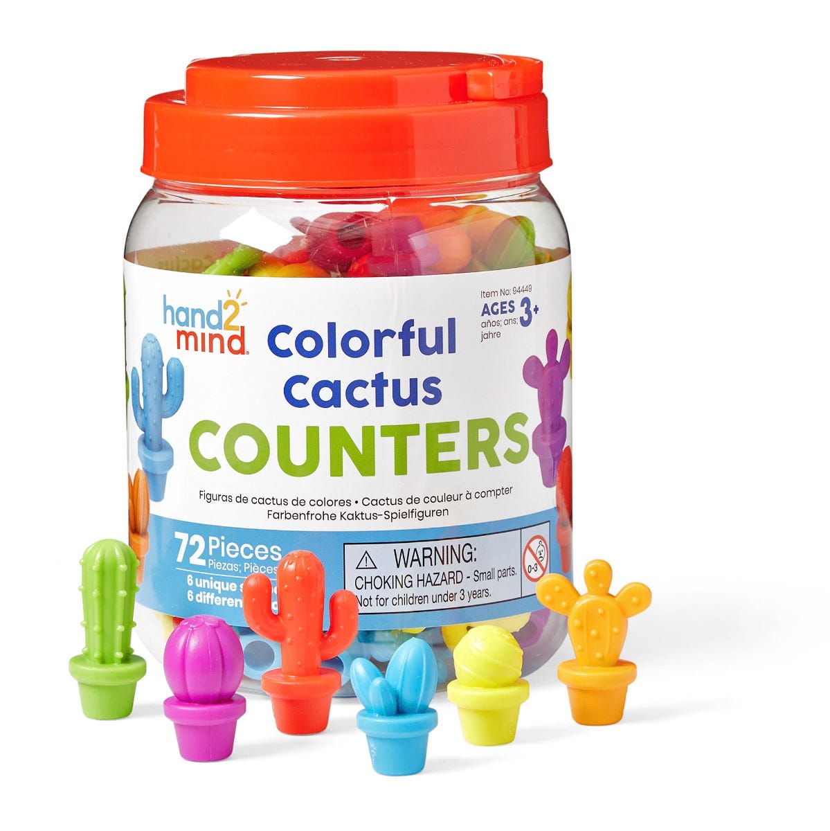 Colourful Cactus Counters, Use this set of 72 Colourful Cactus Counters for a variety of early years maths activities including counting, grouping, patterning, sorting, adding, subtracting, and more. The Colourful Cactus Counters come in 6 unique shapes and 6 unique colours, and are ideal for the classroom. Count, pattern, sort, group, add, subract, and more with this set of colourful cactus counting toys that are perfect for the classroom. Colourful Cactus Counters This set of tactile cactus toys adds and 