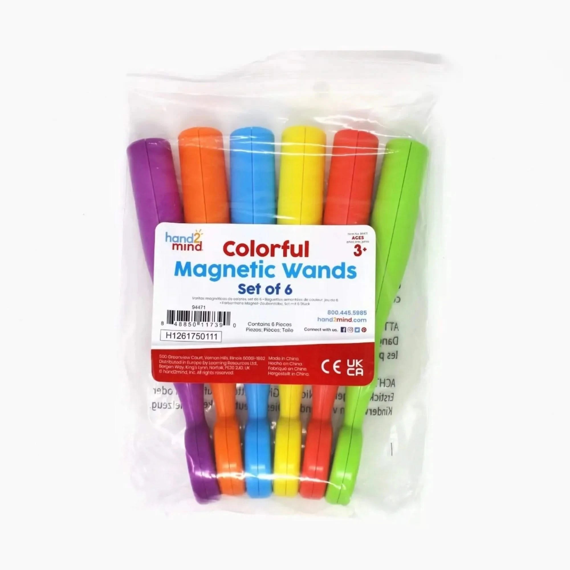Colourful Magnetic Wands Set of 6-Colourful Magnetic Wands Set of 6