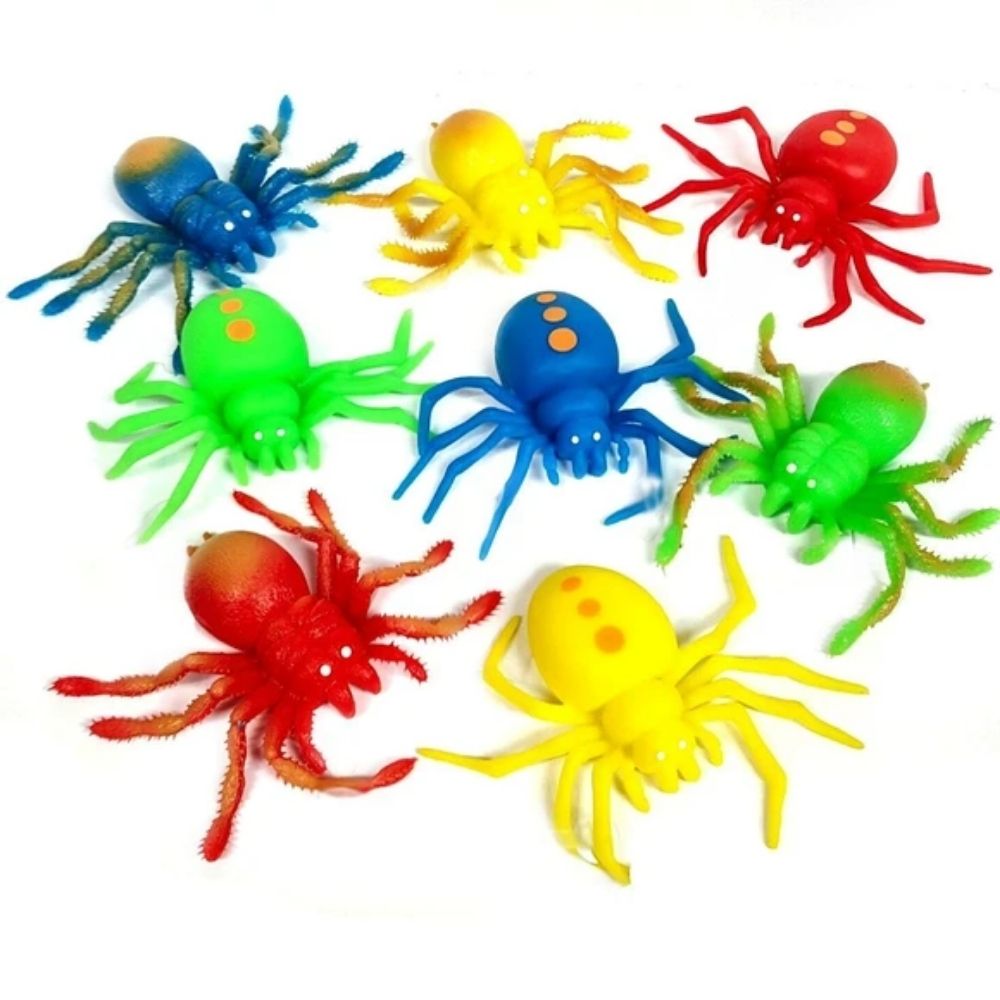 Colourful Stretchy Spider Toy, Introducing the ultimate tactile sensation - our Colourful Stretchy Spider Toy! Filled with soft, squidgy beads, this delightful toy offers a unique sensory experience at the tip of your fingers. Key Features: Tactile Treat: The inside bean-filled puffer provides a squishy and satisfying texture. Perfect for hands that love to fiddle, squeeze, and explore. Stretchy Tendrils: Each of the spider’s legs are adorned with stretchy tendrils that are short, supple, and perfect for a 