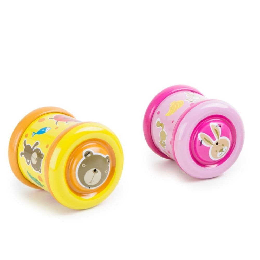 Come Back Roller, Each roller features vibrant colors and eye-catching designs that are sure to capture your child's attention. The tin material adds a touch of nostalgia and durability, ensuring endless hours of playtime.What sets the Come Back Roller apart from other toys is its mesmerizing movement. With a simple push, watch in amazement as it magically rolls back to its starting position. This interactive feature creates a fun and unexpected experience for your little one.But the visual treat doesn't st