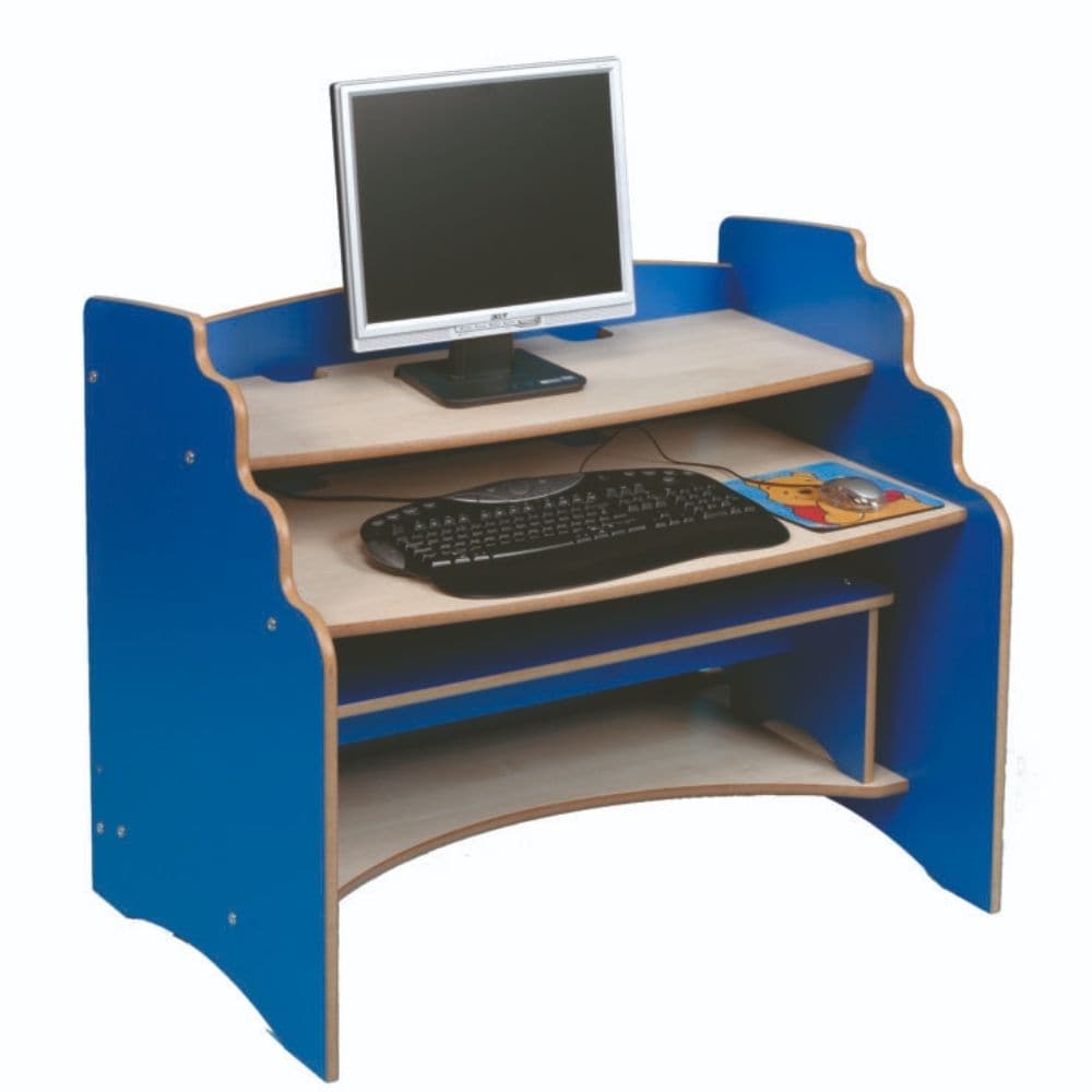 Computer Station and Bench, Meet the Computer Station and Bench, a flexible and functional solution for computer-based activities. This complete set includes a computer station and a separate bench, offering a space-saving design that's perfect for any educational or home setting. With its durable construction and thoughtful design, this station and bench combo ensures a comfortable and productive computing experience. Computer Station and Bench Features: Space-Saving Design: The computer station and bench 