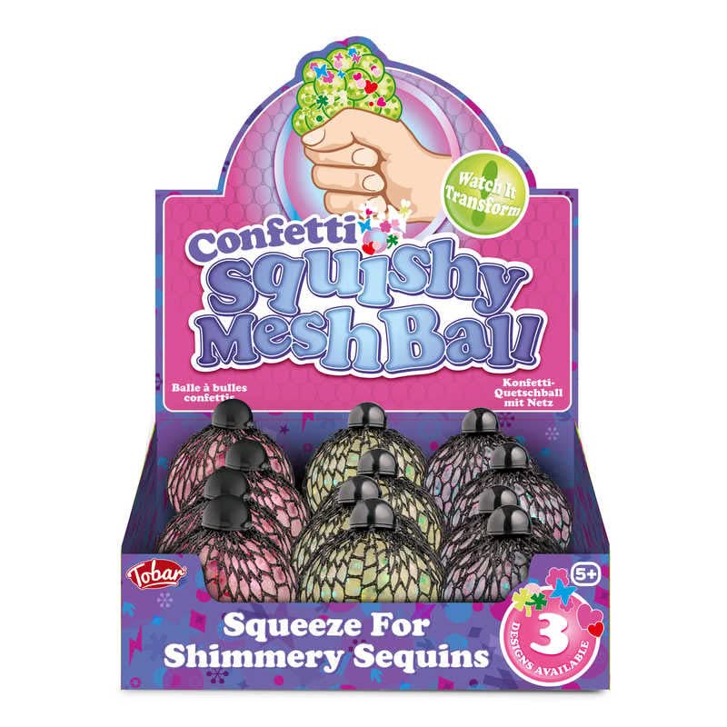 Confetti Squishy Mesh Ball-Confetti Squishy Mesh Ball