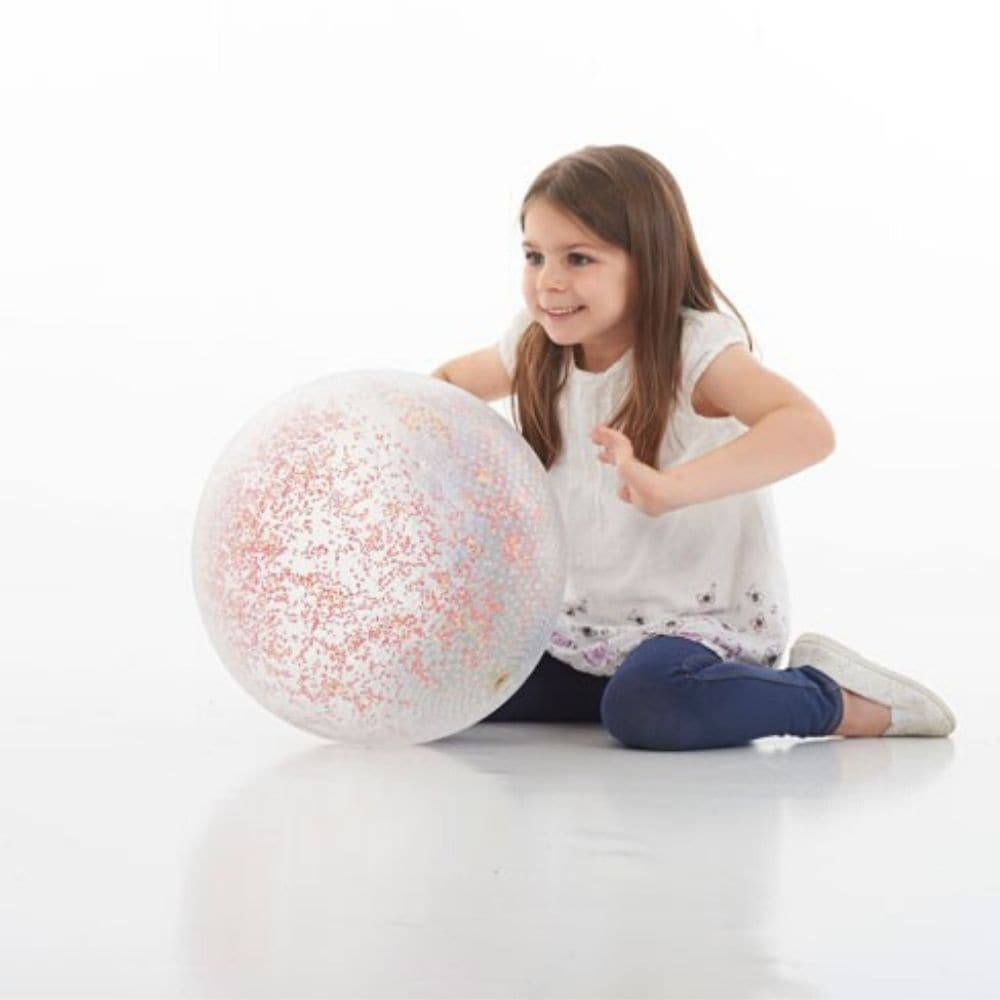 Constellation Ball, This special Constellation Ball is a great sensory ball for gentle sounds. The Constellation Ball creates a sound like gentle rain falling down. The Constellation Ball also is great for visual stimulation and children will love to watch the internal confetti effect swirl around the ball. Watch and listen as colourful confetti-like plastic pebbles inside the ball make the sound of gently falling rain! The Constellation Ball supports hand-eye co-ordination, motor skills and collaborative i