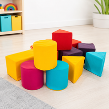 Construction Mini Soft Play Set colourful foam blocks in nursery