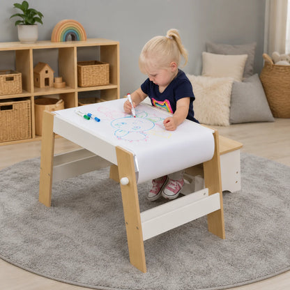 Activity Table with Paper Roll and Chair