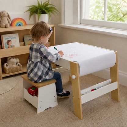 Activity Table with Paper Roll and Chair