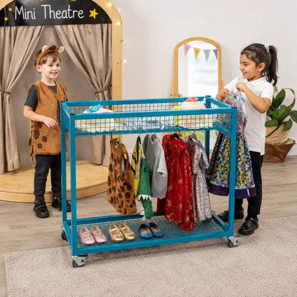 Role Play Dressing Up Metal Storage Trolley Blue