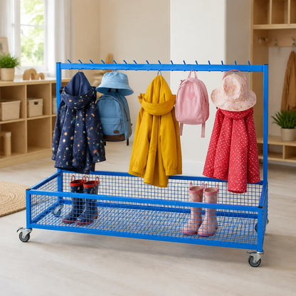 Single Sided Metal Cloakroom Trolley