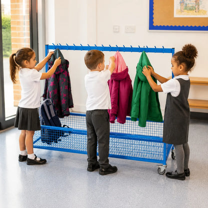 Single Sided Metal Cloakroom Trolley