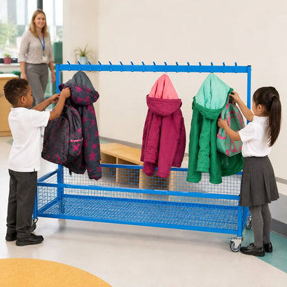 Single Sided Metal Cloakroom Trolley