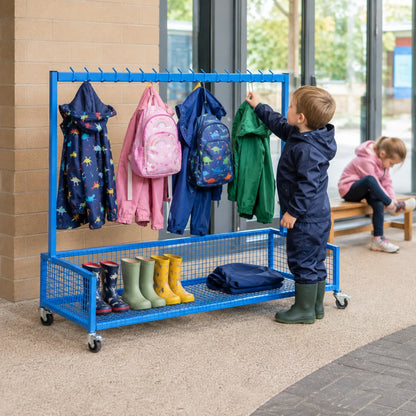 Single Sided Metal Cloakroom Trolley