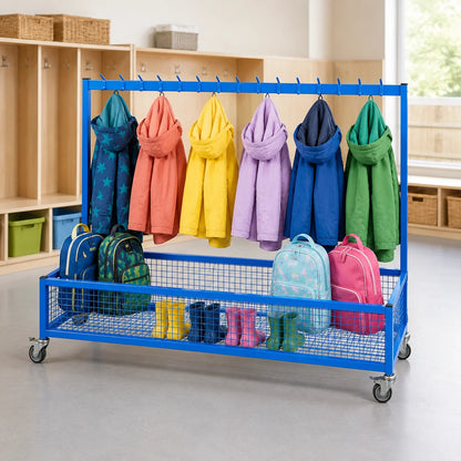 Single Sided Metal Cloakroom Trolley