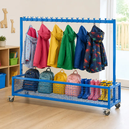 Double Sided Metal Cloakroom Trolley
