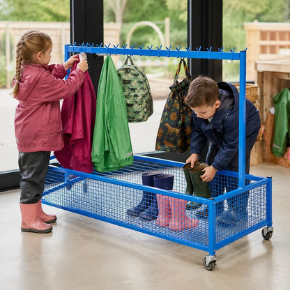 Double Sided Metal Cloakroom Trolley