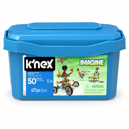 K'NEX Creation Zone 417 Piece 50 Model Building Set