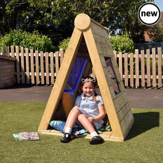 Crawl Through Coloured Teepee, Introducing our latest addition to the teepee collection - the Crawl Through Coloured Teepee. Specifically designed for early years education, this teepee promotes sensory exploration and role play. Toddlers will delight in the extra crawl through feature, which not only enhances their cognitive development but also fosters a sense of independence. The teepee is further enhanced by the inclusion of coloured lexan windows, allowing natural sunlight to create beautiful reflectio