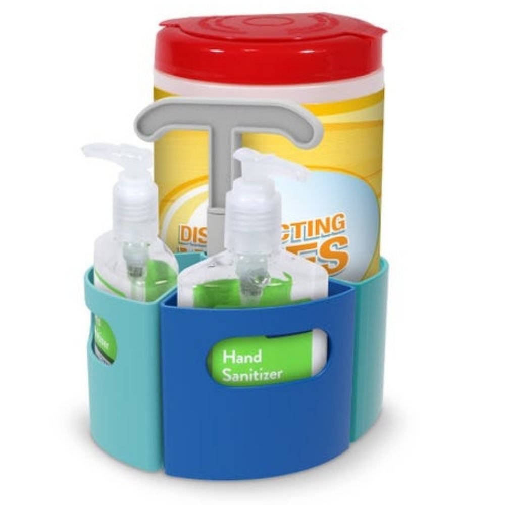 Create-a-Space Sanitizer Station, Keep your spaces healthy and organized! Whether you're managing a classroom, working in an office, or maintaining a tidy home, you'll find a neat new place for all of your personal cleaning needs in the Create-A-Space Sanitizer Station from Learning Resources. Inspired by our popular line of organizers, the Create-A-Space Sanitizer Station gives you a dedicated location for the cleaners that keep colds at bay; you'll find removable plastic trays sized to hold two bottles of