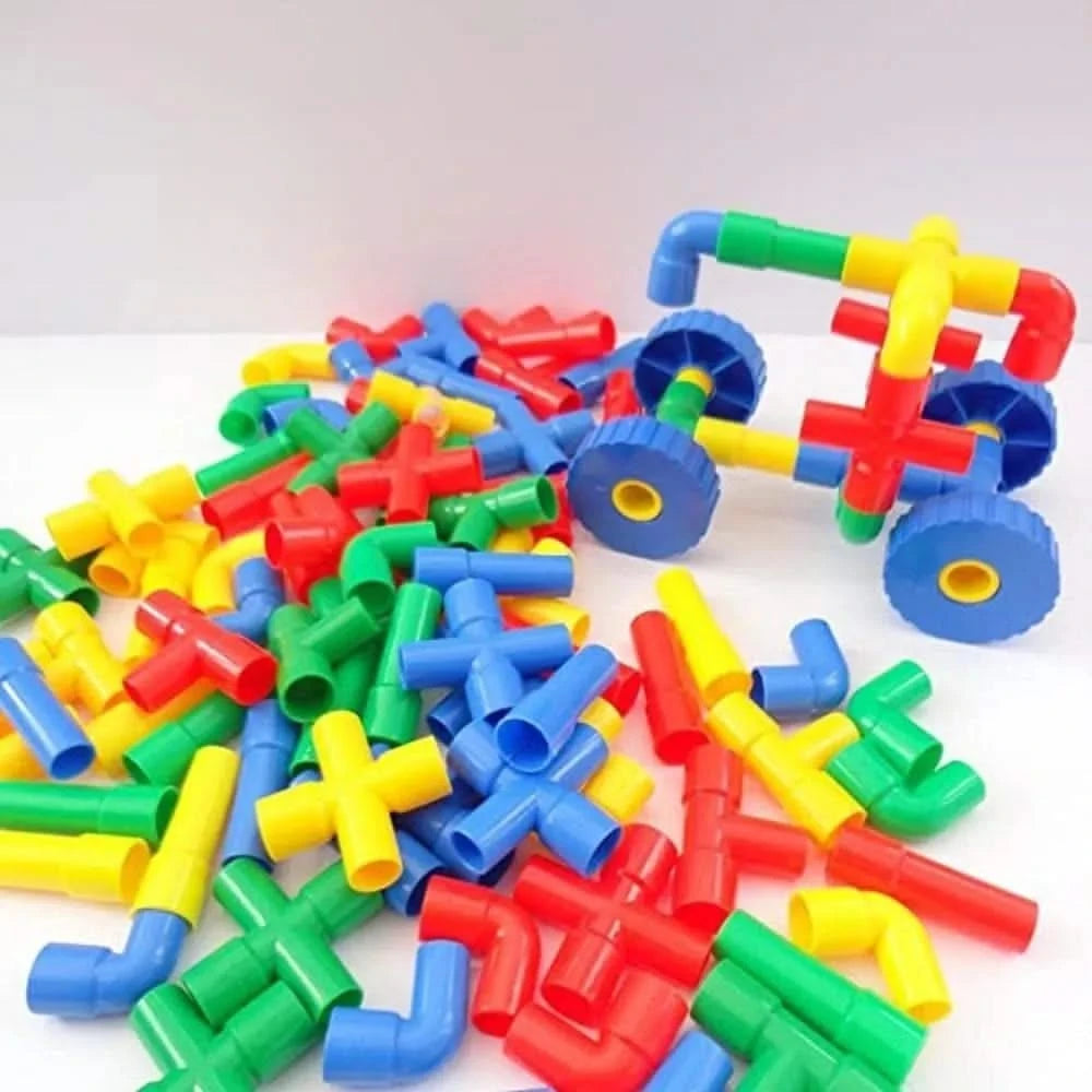 Creation Station Pipe Pieces with Wheels-Creation Station Pipe Pieces with Wheels