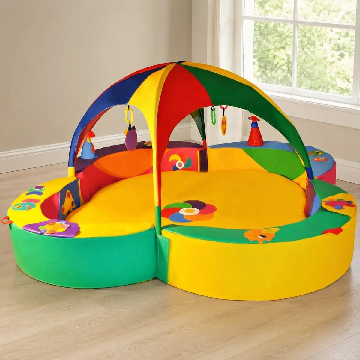 Crescent Ring Super Set in nursery window corner