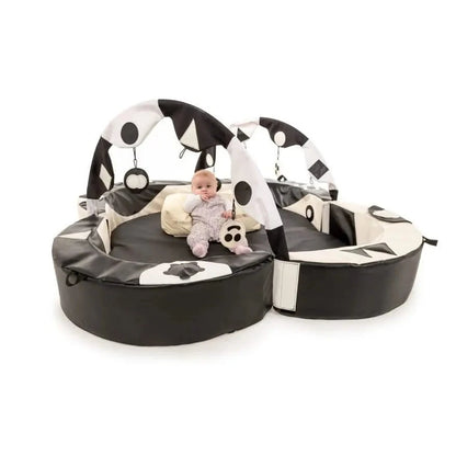Crescent Ring Super Set Black and White-Crescent Ring Super Set Black and White
