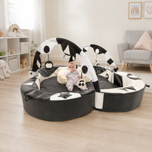 Crescent Ring Super Set Black and White with baby in nursery play area
