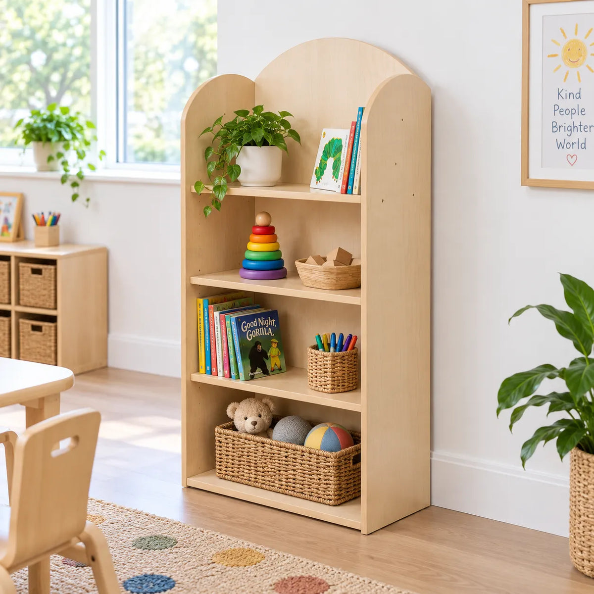 Curve Style 1200 Bookcase in a bright early years classroom – view 3