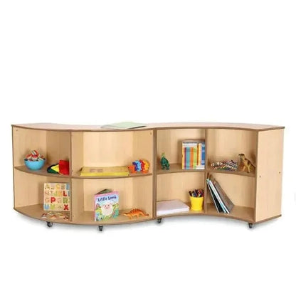 Curved Library Bookcase-Curved Library Bookcase