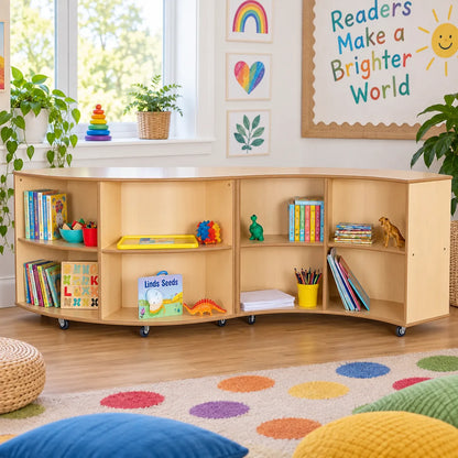 Curved Library Bookcase in a bright early years classroom – view 6