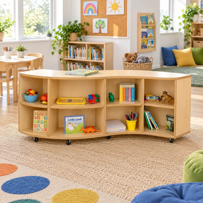 Curved Outwards Library Bookcase in a bright early years classroom – view 6