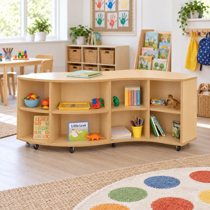 Curved Outwards Library Bookcase in a bright early years classroom – view 7