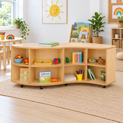 Curved Outwards Library Bookcase in a bright early years classroom – view 8