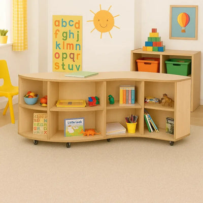 Curved Outwards Library Bookcase-Curved Outwards Library Bookcase
