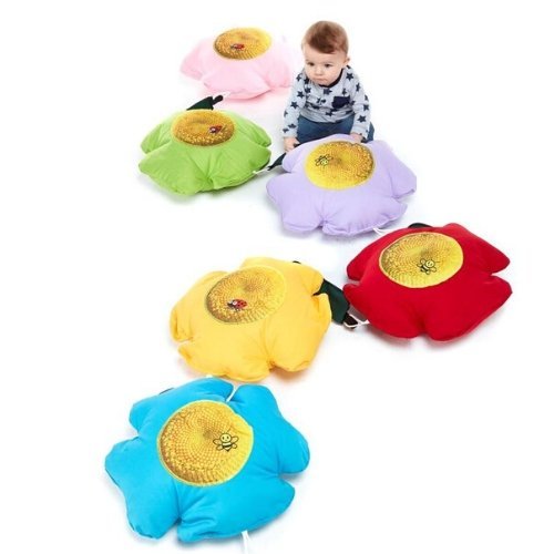 Daisy Chain Cushion Set, Introducing the Daisy Chain Cushion Set, a delightful collection of six floor cushions specifically designed to create a vibrant and engaging play area for children in early years and primary settings. Each cushion in the Daisy Chain Set is crafted to resemble a charming flower, each one bursting with a different vibrant hue. Attached to form a unique chain, this set is not only functional but also adds an element of fun and creativity to any space. The Daisy Chain Cushion Set is fi