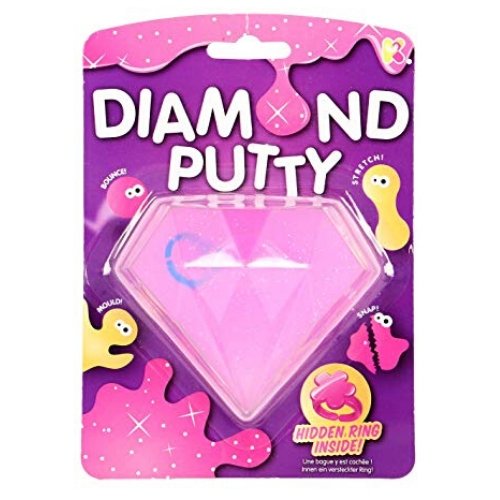 Diamond Putty, Sparkle, shimmer, and let your imagination run wild with Diamond Putty! This dazzling tactile delight will captivate children with its irresistible touch and feel effect. Encased in a diamond-shaped pot, this gooey and glittery putty is a true sensory dream come true.Get ready to have endless fun as you bounce, stretch, snap, and mold this versatile fidget toy. The Diamond Putty is designed to provide hours of entertainment and tactile exploration. Whether you're squishing it between your fin