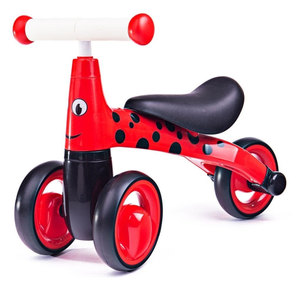 Diditrike Ladybird, The Diditrike Ladybird is a unique, early year's ride on toy perfect for encouraging young children to explore gross motor skills. The Diditrike Ladybird has been intricately designed to provide ultimate support and stability as little ones improve their mobility. With smooth wheels and an easy to manoeuvre handle bar, this ride on toy glides along for seamless play. The quirky Diditrike Ladybird design makes for engaging play and the freewheeling design allows for serious whizzing aroun