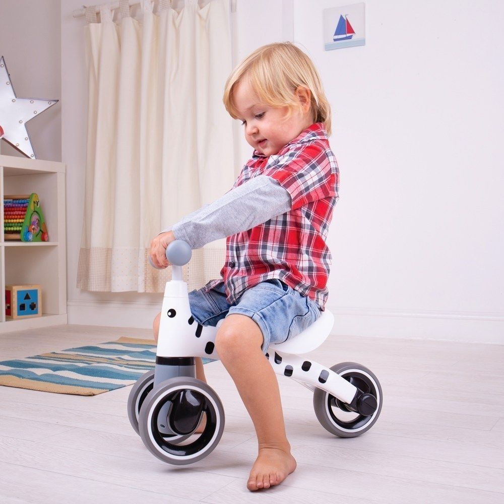 DidiTrike Zebra, The DidiTrike Zebra is a unique, early year's ride on toy perfect for encouraging young children to explore gross motor skills. The DidiTrike Zebra has been intricately designed to provide ultimate support and stability as little ones improve their mobility. The DidiTrike Zebra has smooth wheels and an easy to manoeuvre handle bar, this ride on DidiTrike Zebra glides along for seamless play. The quirky DidiTrike Zebra design makes for engaging play and the freewheeling design allows for ser