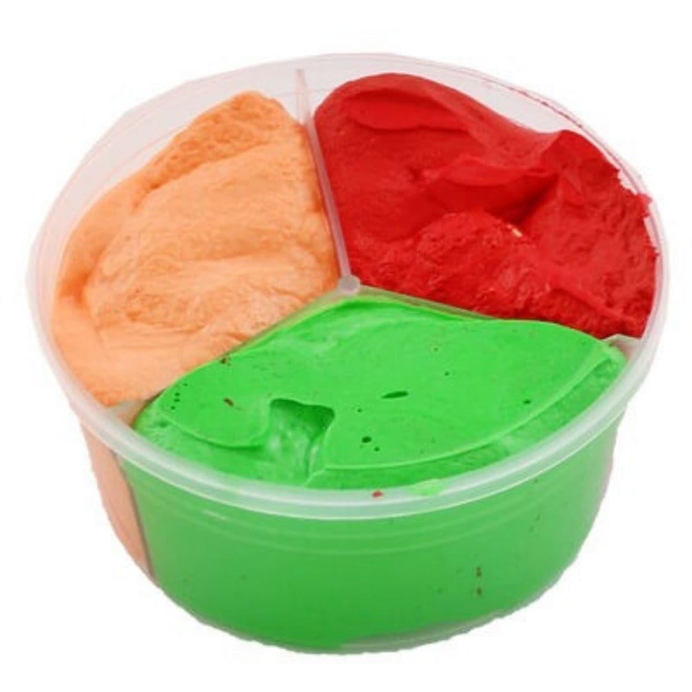 Dino Bounce Putty, Introducing our Dinosaur themed tub of mixed putty colors! This incredible putty is not just any ordinary putty - it's a bouncy putty that will amaze both kids and adults alike. With vibrant red, green, and yellow colors, this tub of mixed putty is perfect for any dinosaur enthusiast. Each color represents a different prehistoric creature, making playtime even more exciting and engaging. But what sets this putty apart is its incredible bouncing ability. Take a lump of this putty and roll 