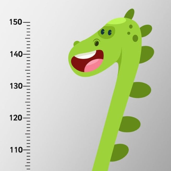 Dinosaur Height Mirror, Introducing the Dinosaur Height Mirror, a delightful addition to any child's space! This acrylic mirror not only reflects their little faces but also doubles as an interactive height chart. Featuring clear centimeter markings that extend up to 150cm, this Dinosaur Height Mirror enables children to track their growth in a fun and engaging way. It's not just a mirror; it's a tool for learning and self-discovery. Plus, you can use a dry wipe marker to record your child's height progress
