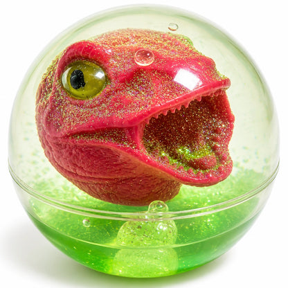 Dinosaur Light Up Ball With Sparkly Stardust-Dinosaur Light Up Ball With Sparkly Stardust