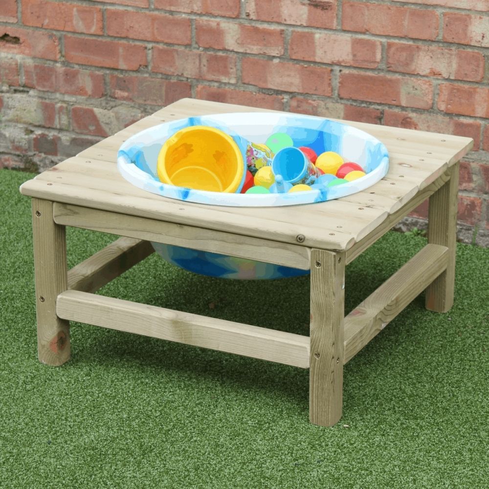 Discovery Table, Sensory play supports language development, cognitive growth, motor skills, problem solving skills, and social interaction. This Sensory Discovery Table will be a welcome addition to any play area. The Discovery Table can also be used during lesson time. Fill with water, sand, rice or beads and encourage your children to rummage around guessing what they can feel or smell. Features: Dimensions (LxWxH): 450x450x360mm Weight: 8KG Accessories not included, Discovery Table,Red Monkey Play Alter