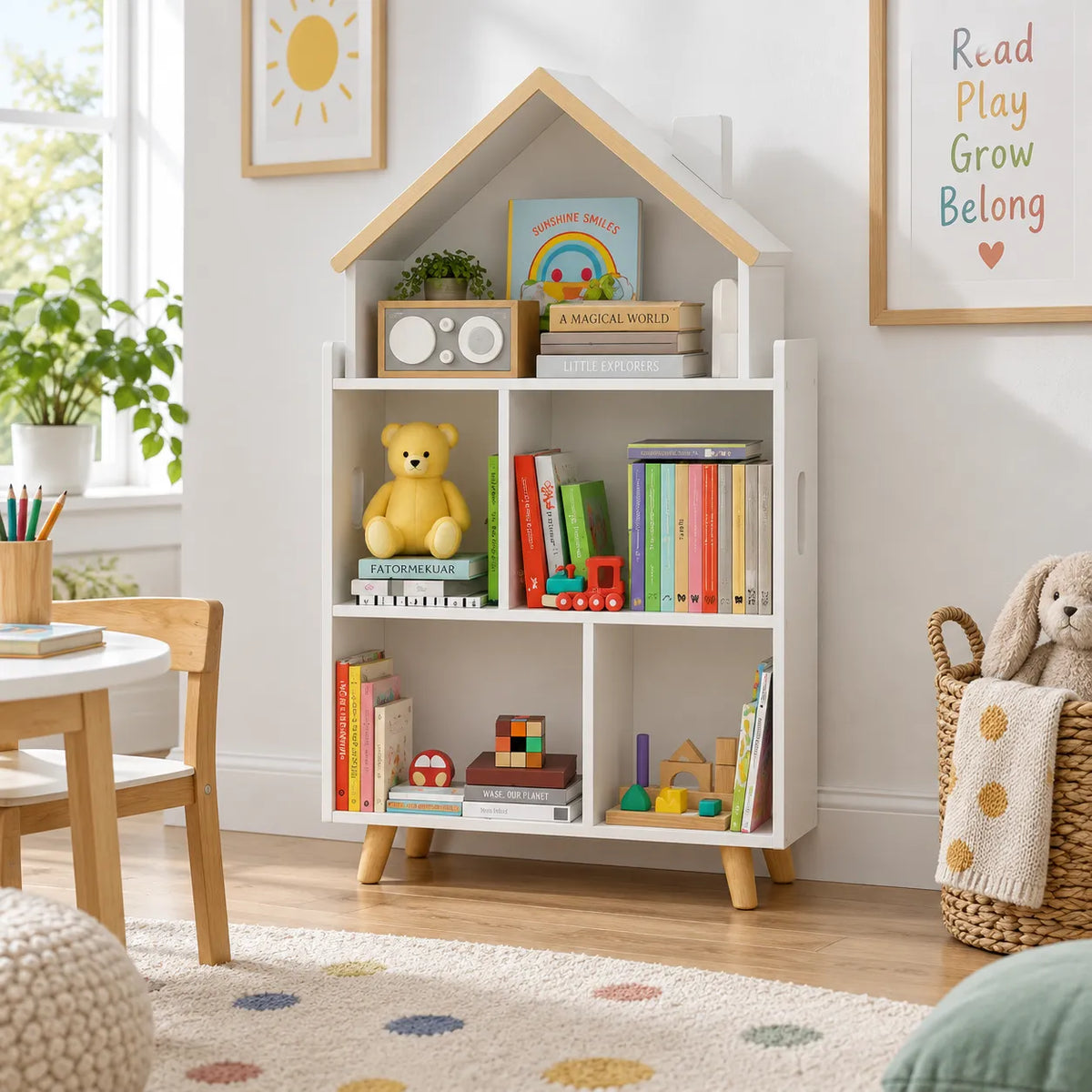 Dollhouse Cottage Bookcase in a bright early years classroom – view 8