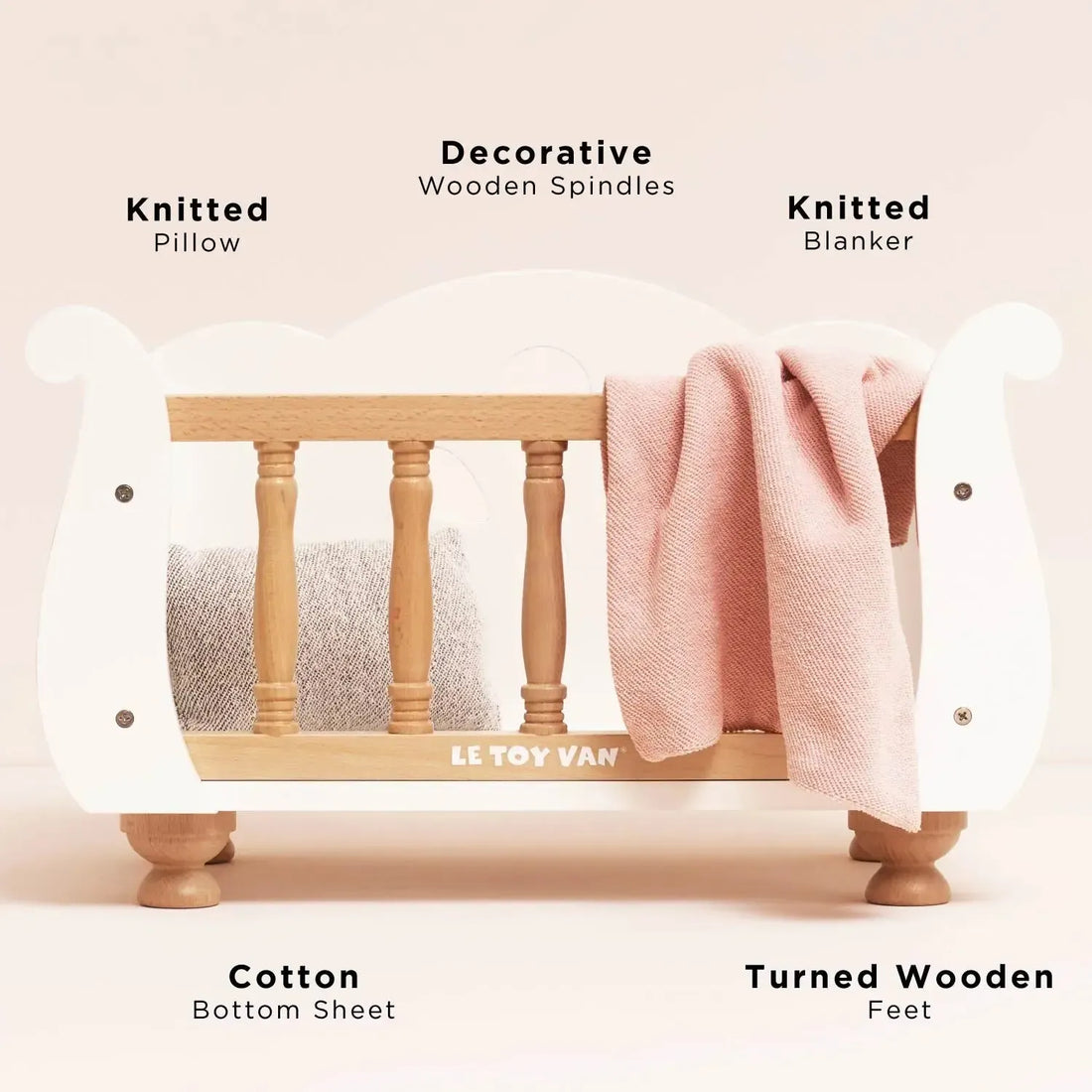 Dolls Wooden Cot-Dolls Wooden Cot