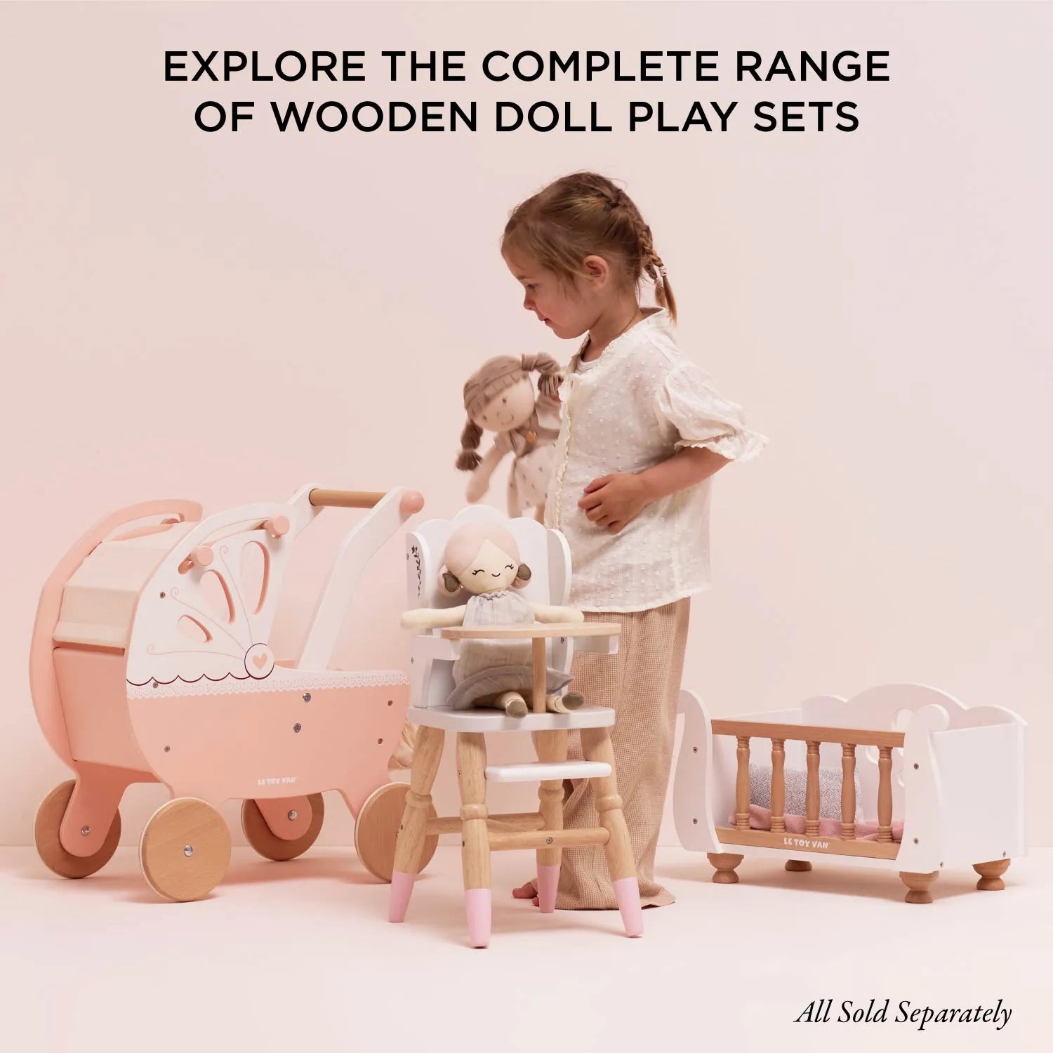 Dolls Wooden Cot-Dolls Wooden Cot