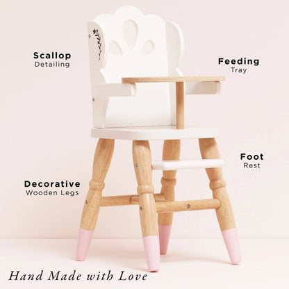 Dolls Wooden High Chair-Dolls Wooden High Chair