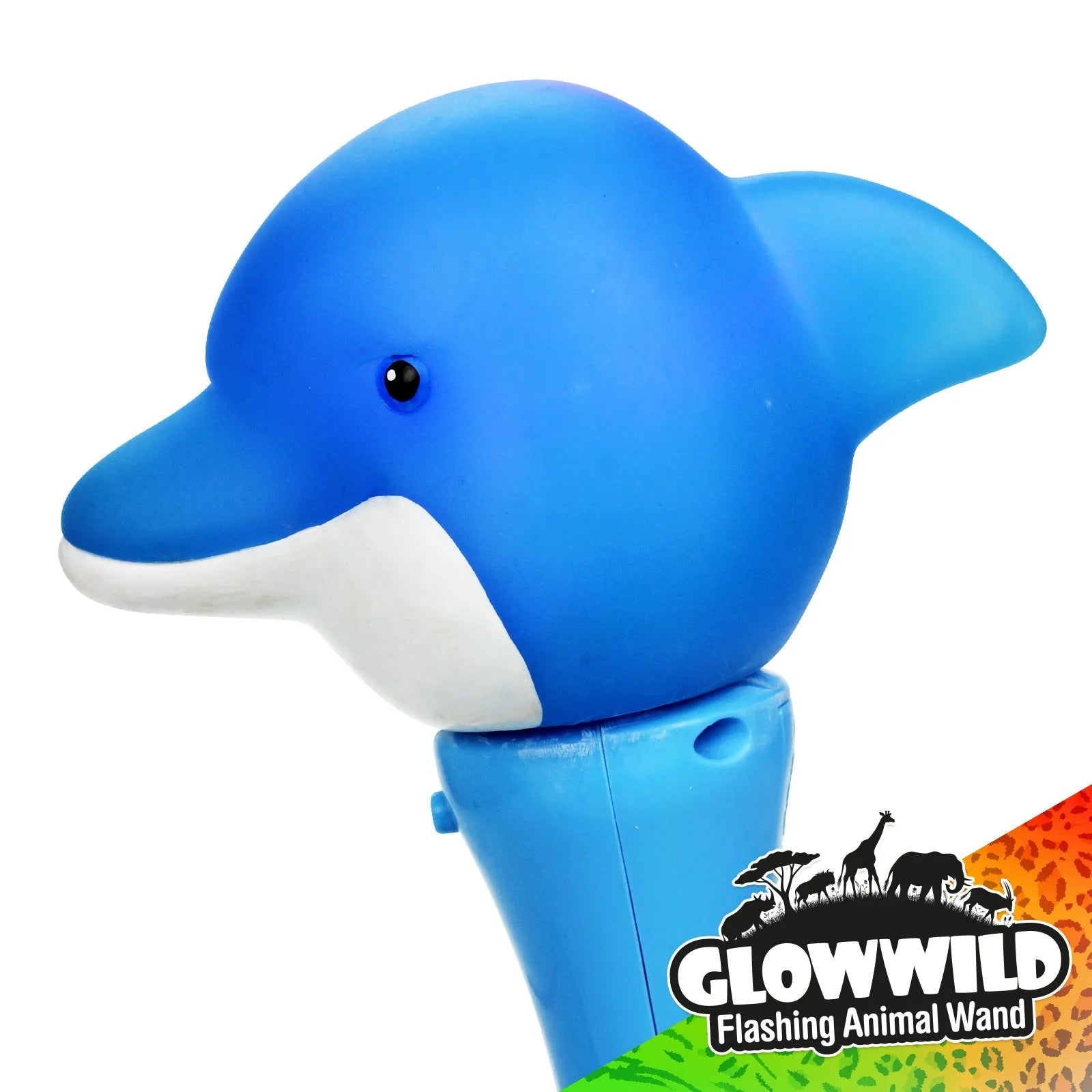 Dolphin Mini Light Up Animal Wand 7"-Dolphin Mini Light Up Animal Wand 7"
