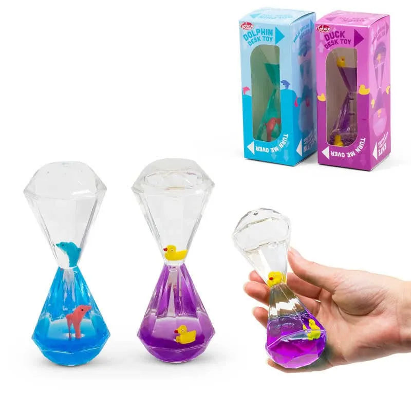 Dolphin or Duck Desk Toy Liquid Timer-Dolphin or Duck Desk Toy Liquid Timer
