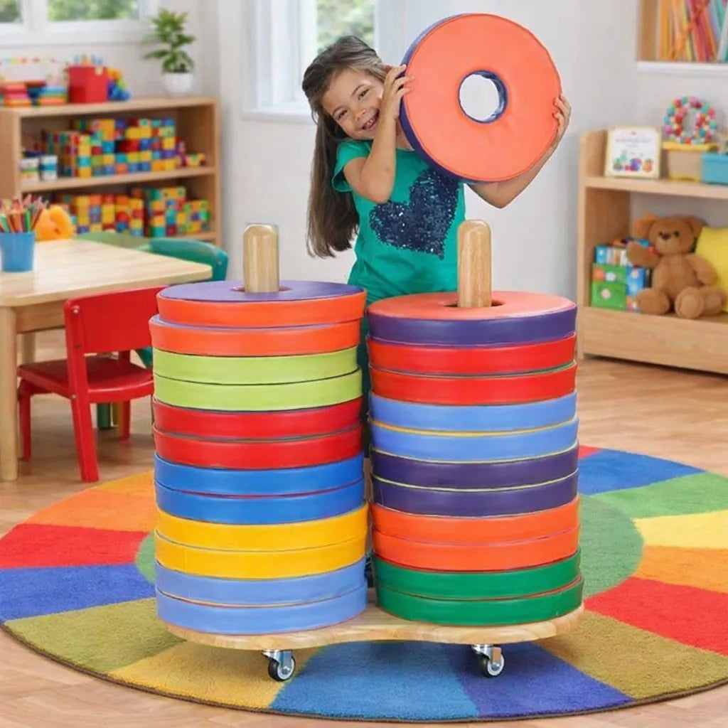 Donut Multi-Seat Trolley with 24 Cushions-Donut Multi-Seat Trolley with 24 Cushions