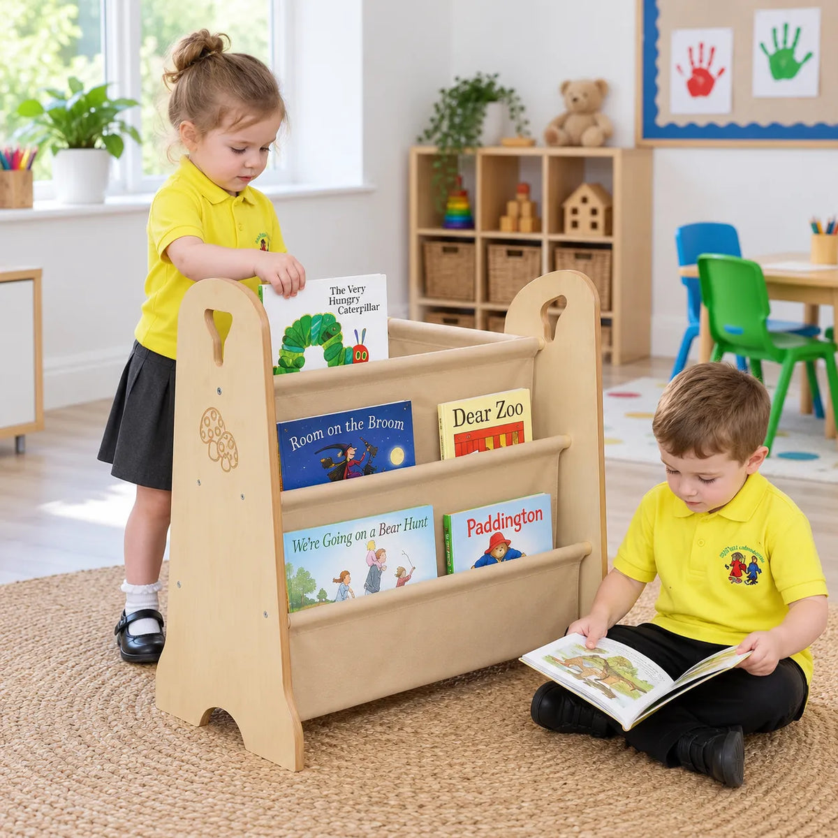 Double Book Bag Storage in a bright early years classroom – view 3