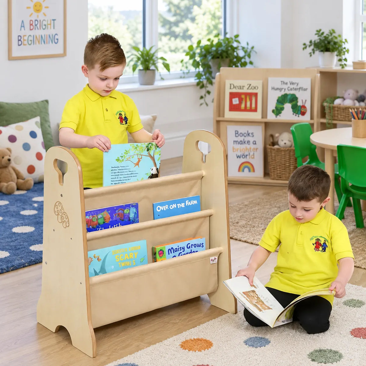 Double Book Bag Storage in a bright early years classroom – view 6